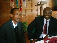 Prof. Yanful with His Excellency Paul Kagame, President of Rwanda in 2006